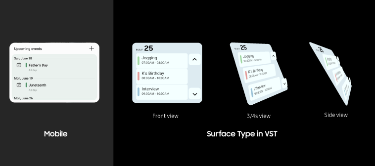 Widget placement on horizontal surfaces in XR