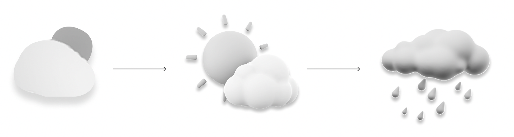 Real-time weather effects — 3D cloud morphing for different weather conditions