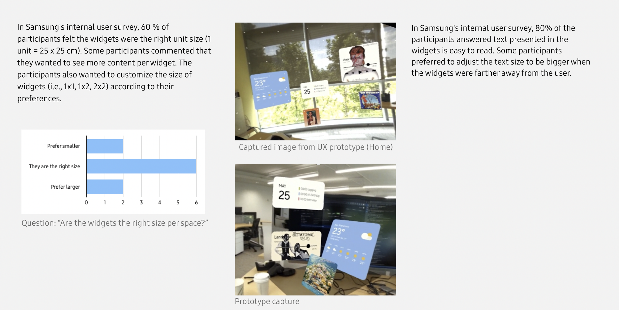 User study prototype — converted 3D widgets tested for efficiency, legibility, and usability in XR