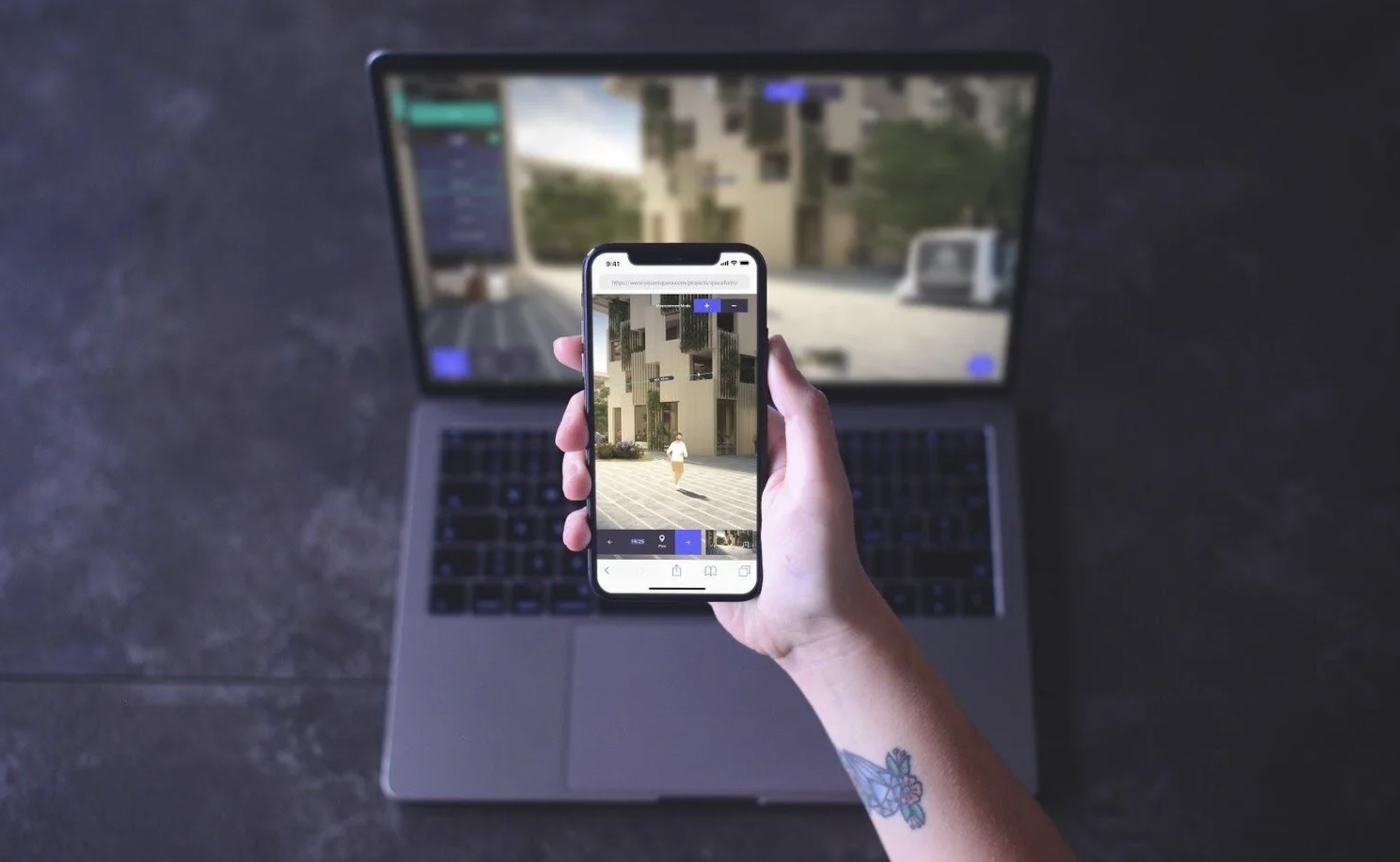 SpaceForm interface thumbnail across collaborative surfaces