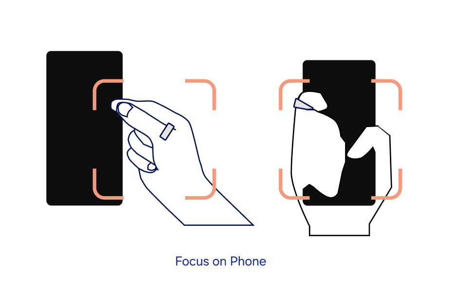Manual device selection gesture near connected devices