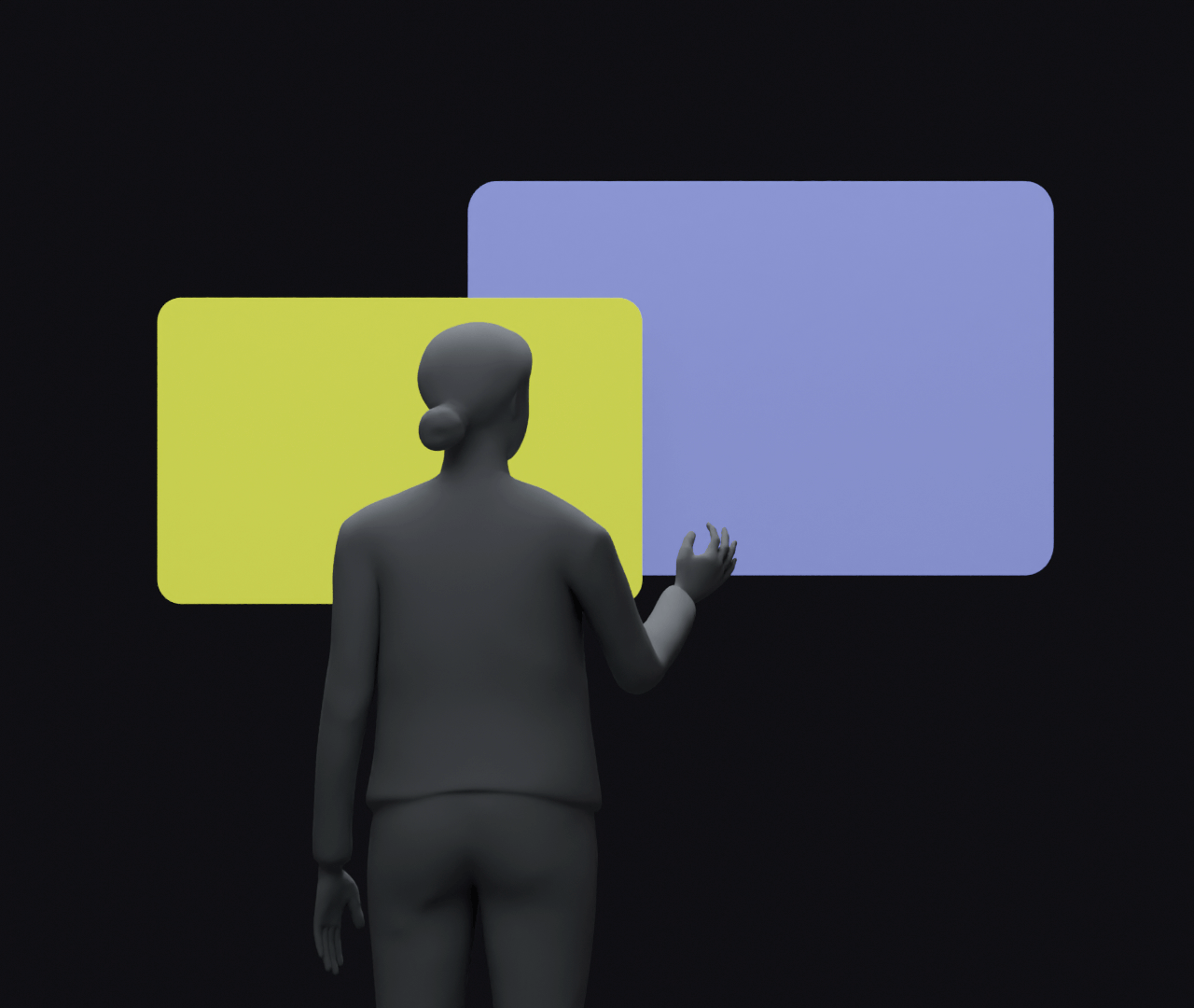Galaxy XR resize handles — small dots at the corners and midpoints of a window frame