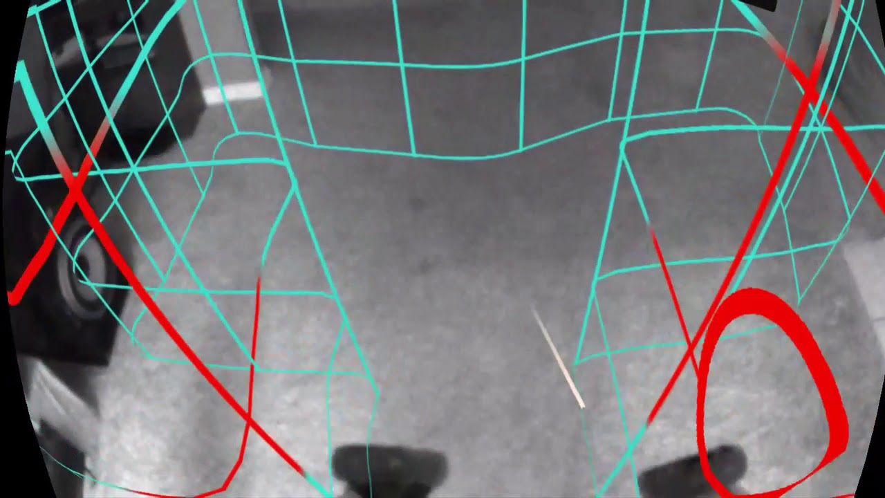 Galaxy XR boundary ring — a soft glowing ring on the virtual floor marks the safe zone boundary